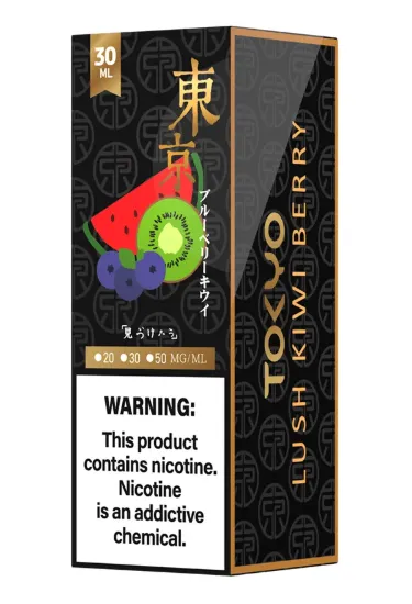 تصویر  سالت نیکوتین توکیو گلدن لاش کیوی بری ۳۰ میل (Tokyo Golden 30ml LUSH KIWI BERRY)