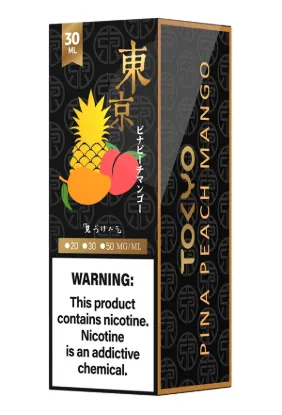 تصویر  سالت نیکوتین توکیو گلدن پینا هلو انبه ۳۰ میل (Tokyo Golden 30ml PINA PEACH MANGO)