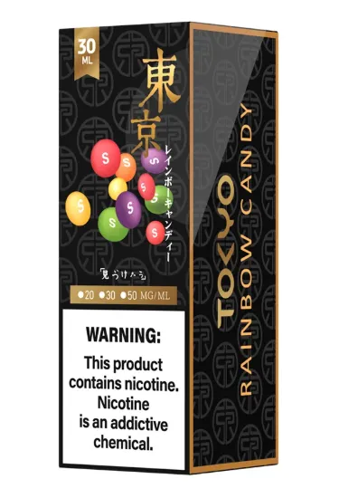 تصویر  سالت نیکوتین توکیو گلدن آبنبات هفت‌رنگ ۳۰ میل (Tokyo Golden 30ml RAINBOW CANDY)