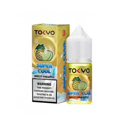 تصویر  سالت نیکوتین توکیو سوپر کول آناناس یخ ۳۰ میل (Tokyo SaltNic 30 ML Super Cool BREEZY PINEAPPLE)