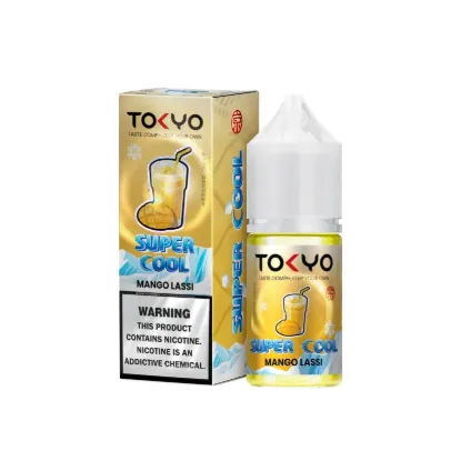 تصویر  سالت نیکوتین توکیو سوپر کول انبه لاسی یخ ۳۰ میل (Tokyo SaltNic 30 ML Super Cool MANGO LASSI)