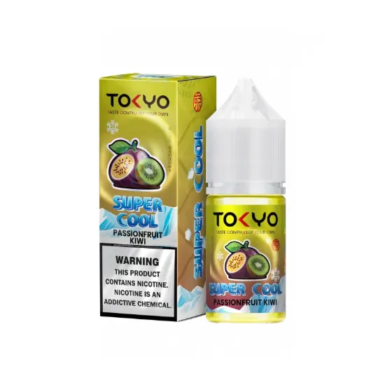 تصویر  سالت نیکوتین توکیو سوپر کول پشن فروت کیوی یخ ۳۰ میل (Tokyo SaltNic 30 ML Super Cool PASSIONFRUIT KIWI)