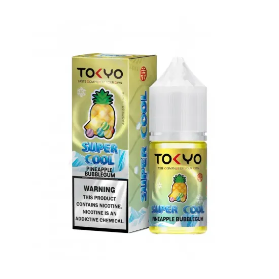 تصویر  سالت نیکوتین توکیو سوپر کول آناناس آدامس یخ ۳۰ میل (Tokyo SaltNic 30 ML Super Cool PINEAPPLE BUBBLEGUM)