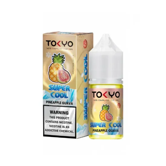 تصویر  سالت نیکوتین توکیو سوپر کول آناناس گواوا ۳۰ میل (Tokyo SaltNic 30ml Super Cool Pineapple Guava)