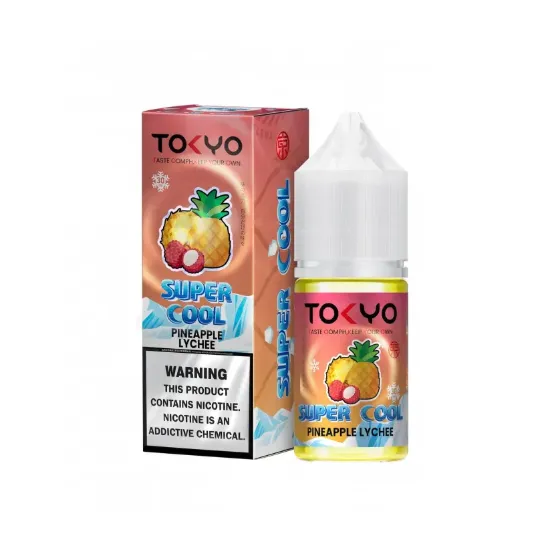 تصویر  سالت نیکوتین توکیو سوپر کول آناناس لیچی ۳۰ میل (Tokyo SaltNic 30ml Super Cool PINEAPPLE LYCHEE)