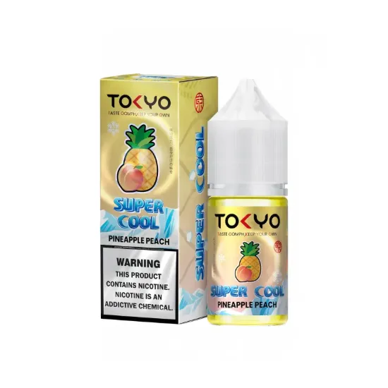 تصویر  سالت نیکوتین توکیو سوپر کول آناناس هلو ۳۰ میل (Tokyo SaltNic 30ml Super Cool PINEAPPLE PEACH)