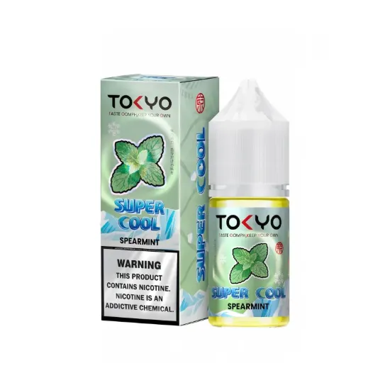 تصویر  سالت نیکوتین توکیو سوپر کول نعناع اسپیرمینت ۳۰ میل (Tokyo SaltNic 30ml Super Cool SPEARMINT)