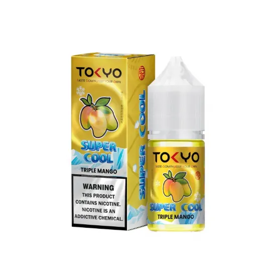 تصویر  سالت نیکوتین توکیو سوپر کول انبه سه‌گانه تریپل منگو ۳۰ میل (Tokyo SaltNic 30ml Super Cool TRIPLE MANGO)
