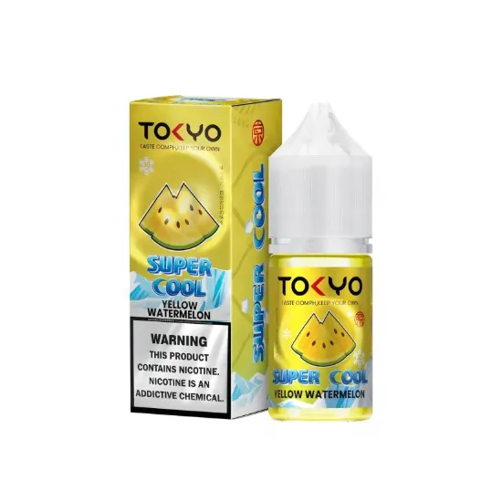 تصویر  سالت نیکوتین توکیو سوپر کول هندوانه زرد ۳۰ میل (Tokyo SaltNic 30ml Super Cool YELLOW WATERMELON)
