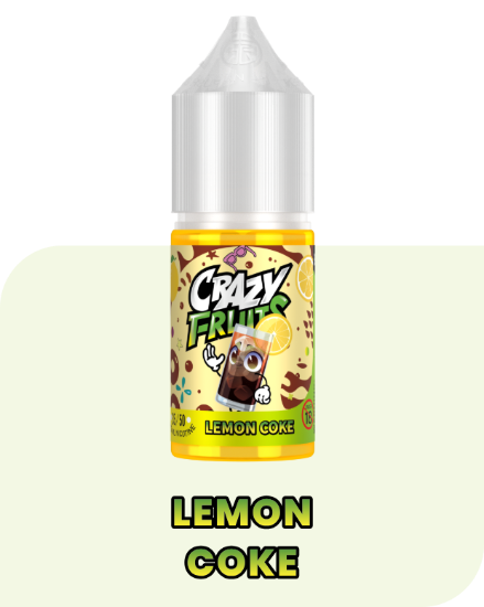 تصویر  سالت نیکوتین توکیو کریزی فروت لیمو کولا (Tokyo Crazy Fruit Lemon Coke SaltNic)