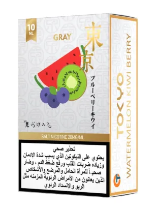تصویر  سالت نیکوتین توکیو گلدن گری هندوانه کیوی بری ۱۰ میل (Tokyo Golden Gray Watermelon Kiwi Berry 10ml)